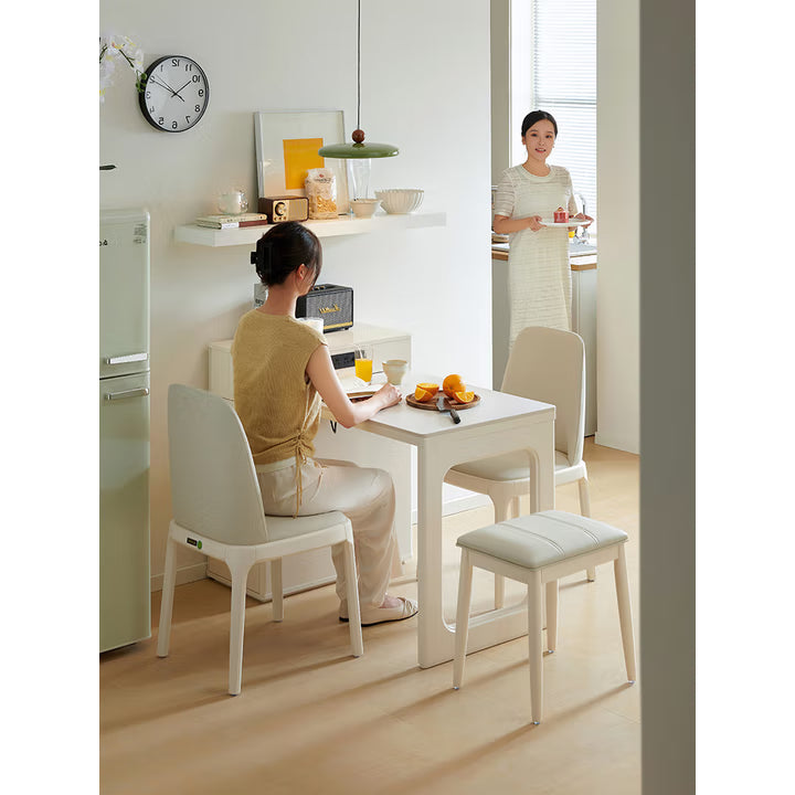 ✨Multifunctional Storage Cabinet, Retractable Island Dining Table with induction cooker
