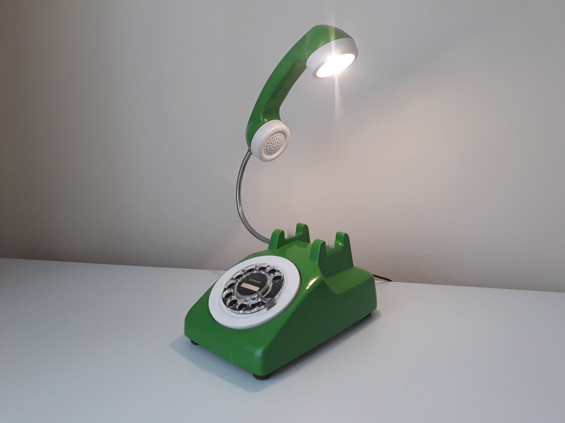📞Vintage Orange Telephone Lamp