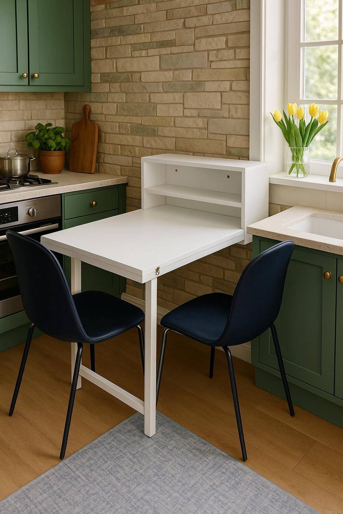 Foldable Wall-Mounted Table, Multi-Functional Folding Table