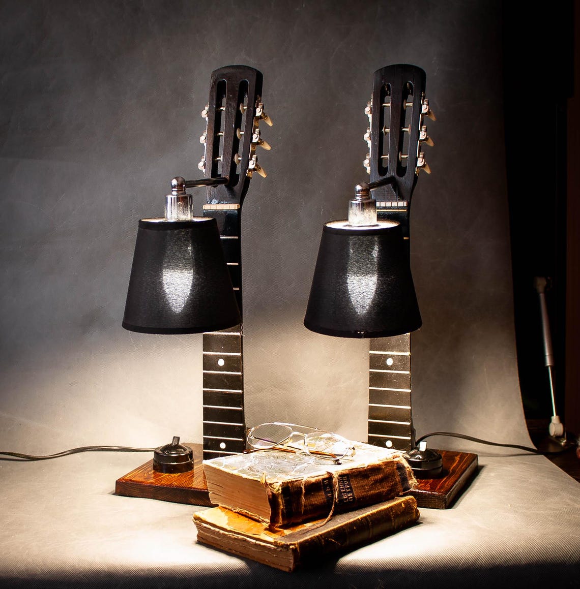 Handmade Guitar Neck Table Lamps