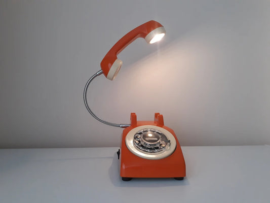 📞Vintage Orange Telephone Lamp