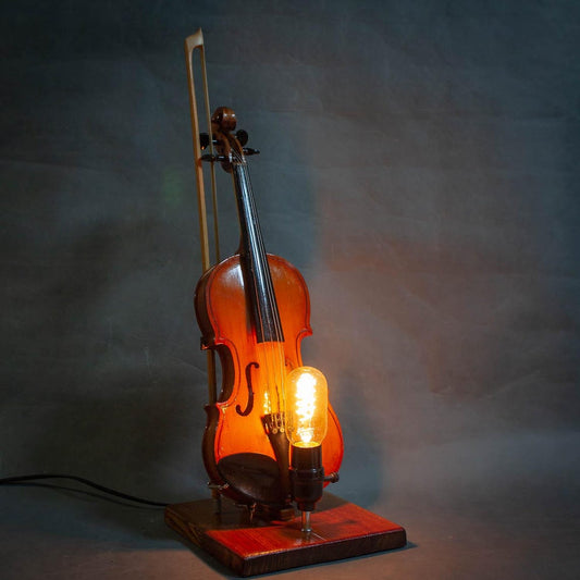 Vintage Style Edison Lamp with Detachable Children's Violin