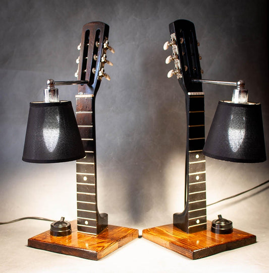 Handmade Guitar Neck Table Lamps